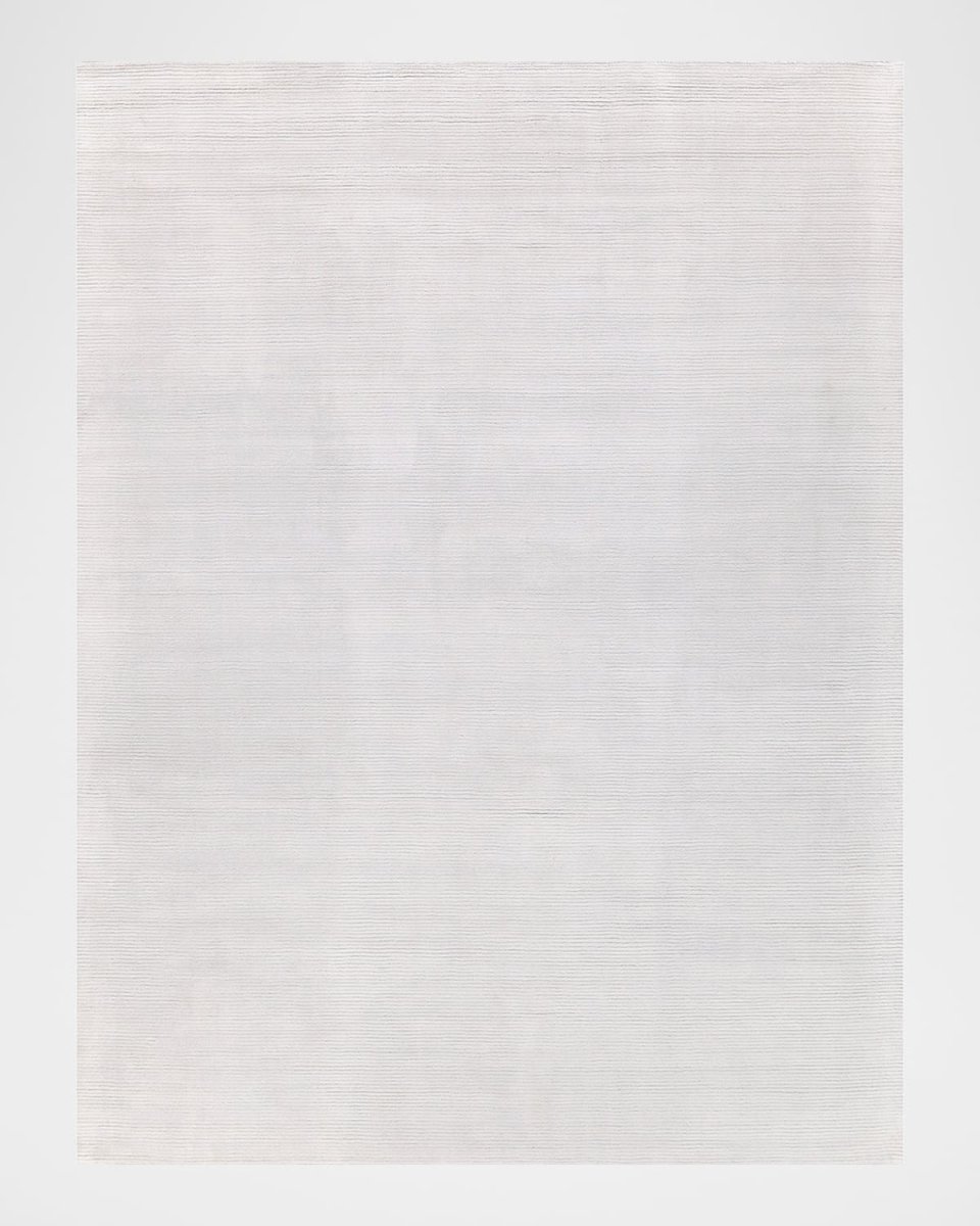 Pavia Hand-Loomed White Rug, 4' x 6'